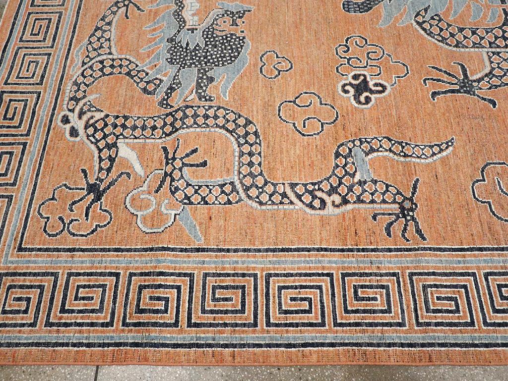XXIe siècle et contemporain Tapis pictural Khotan du Turkestan oriental du 21e siècle en vente