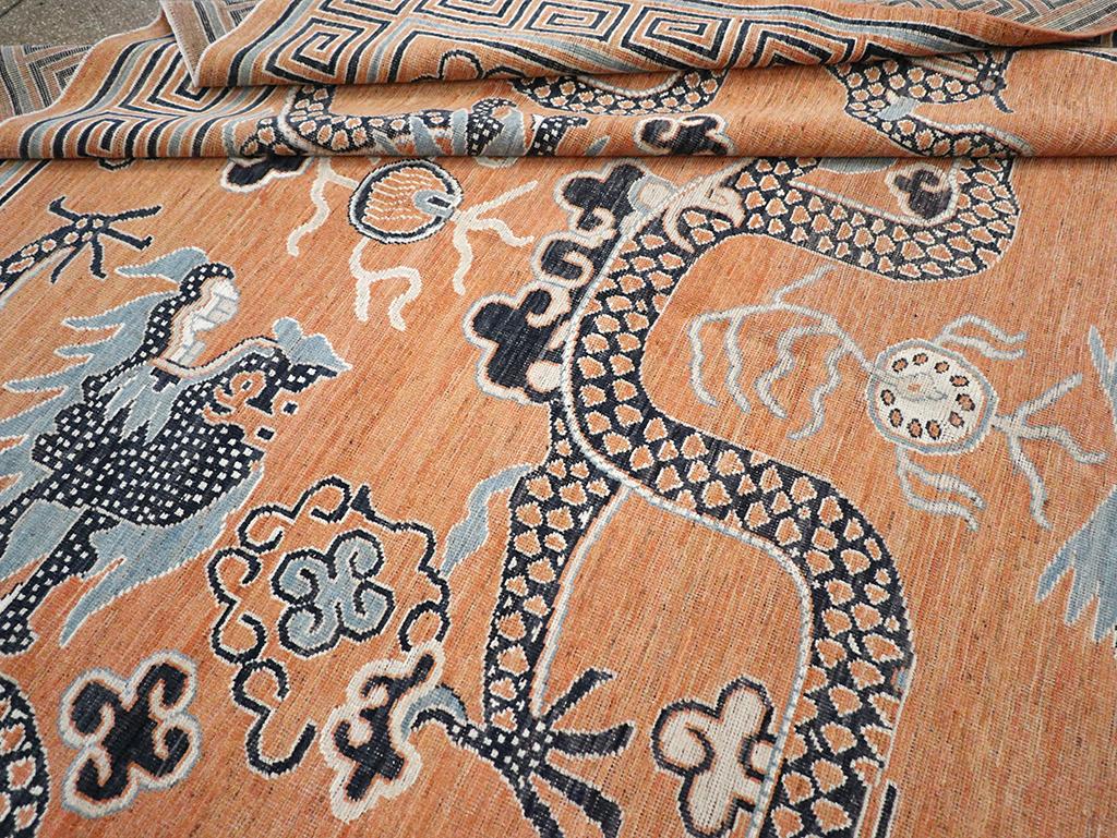 Tapis pictural Khotan du Turkestan oriental du 21e siècle en vente 2