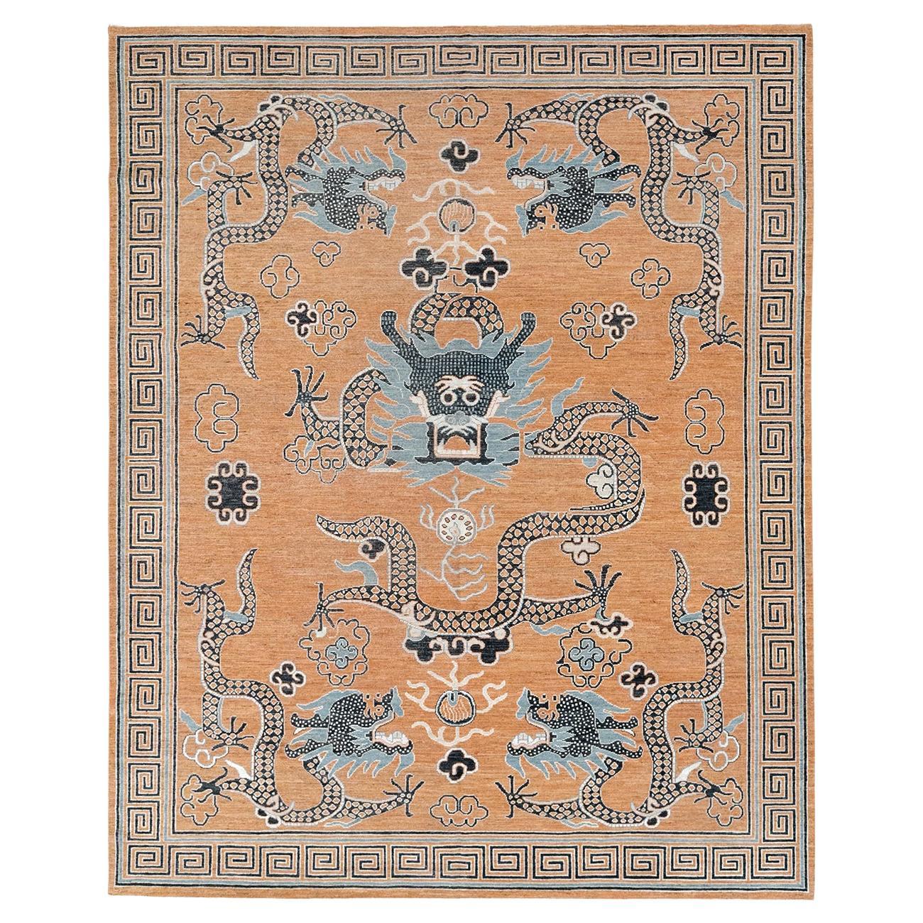 21st Century East Turkestan Khotan Pictorial Room Size Carpet