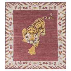 21st Century East Turkestan Khotan Pictorial Room Size Carpet