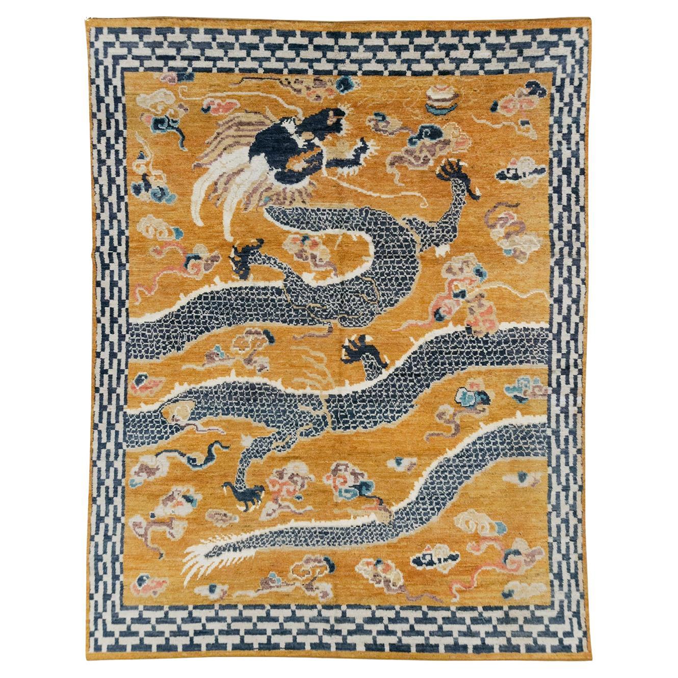 21st Century East Turkestan Khotan Pictorial Room Size Carpet