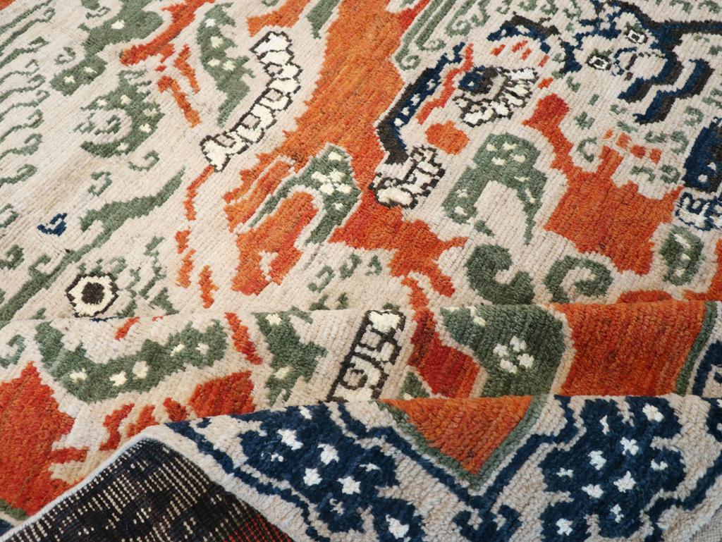 Tapis pictural Khotan du Turkestan oriental du 21e siècle en vente 1