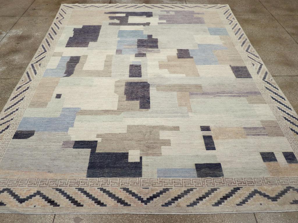 A modern East Turkestan Khotan room size carpet handmade during the 21st century.

Measures: 10' 0
