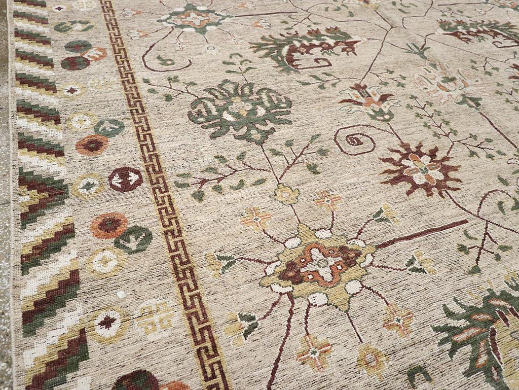 Noué à la main Tapis Khotan du Turkestan oriental du 21e siècle en vente