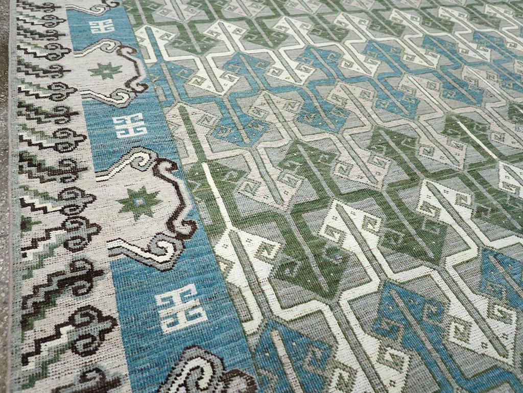 East Turkestani 21st Century East Turkestan Khotan Room Size Carpet For Sale