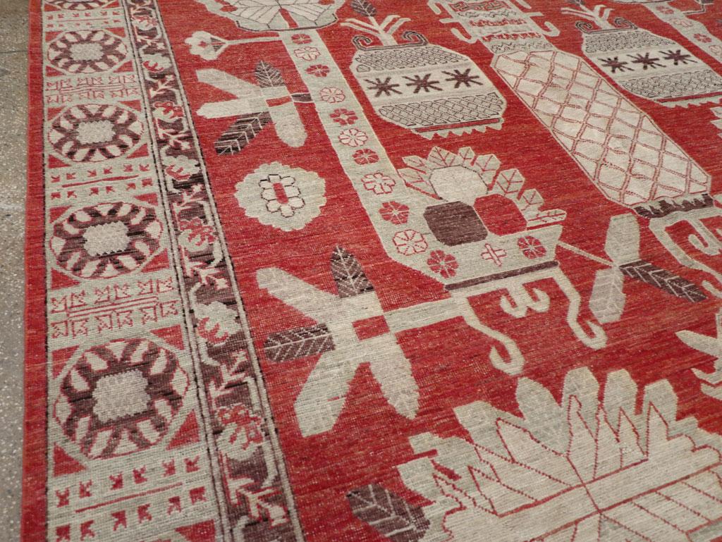 Noué à la main Tapis Khotan du Turkestan oriental du 21e siècle en vente