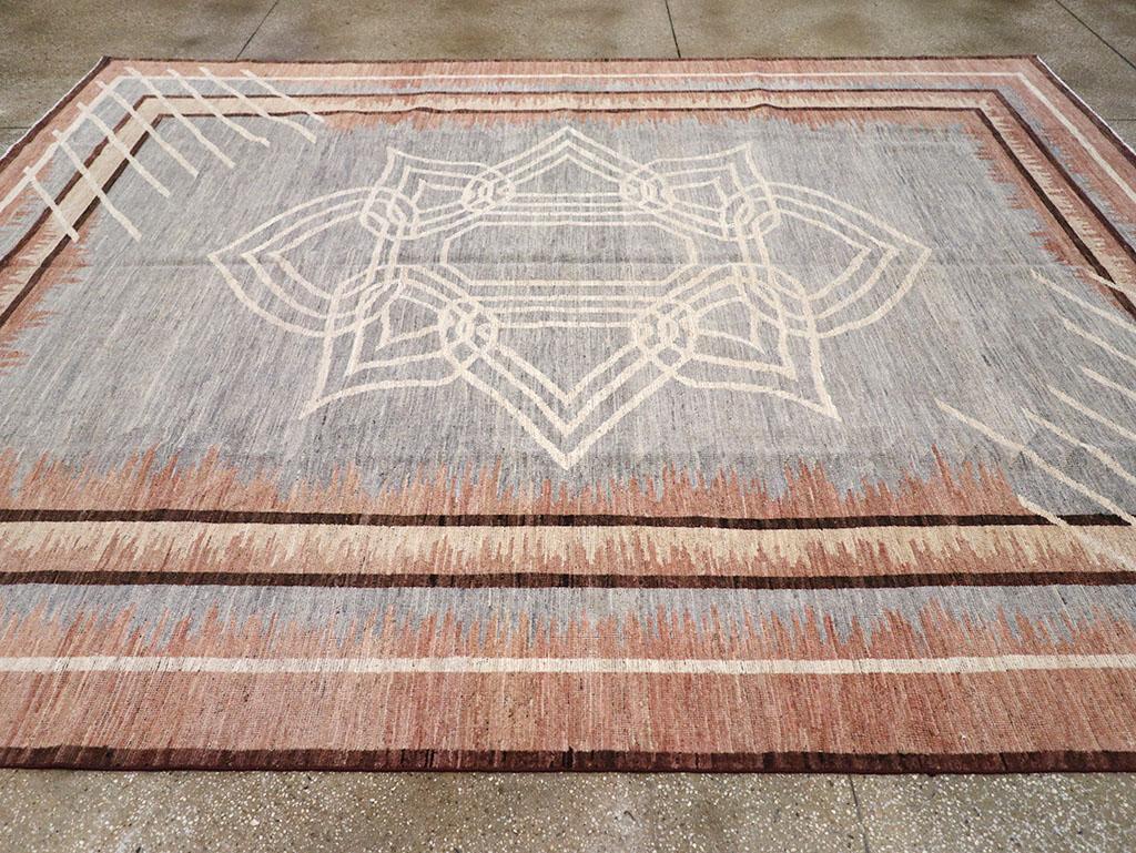 Hand-Knotted 21st Century East Turkestan Khotan Room Size Carpet For Sale