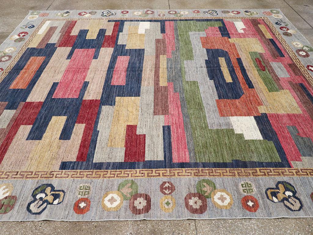 Hand-Knotted 21st Century East Turkestan Khotan Room Size Carpet For Sale