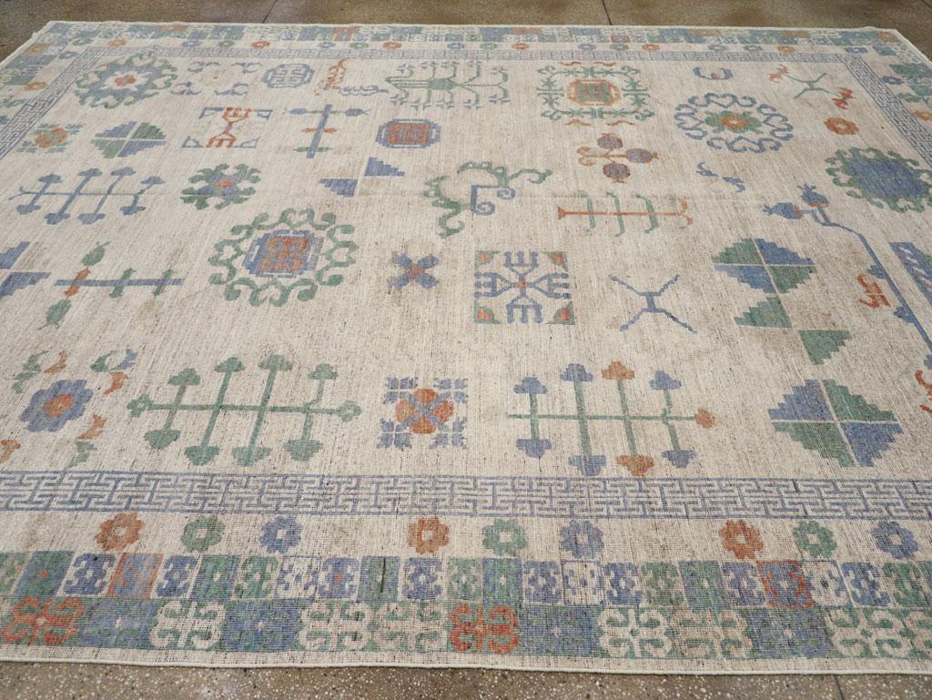 Tapis Khotan du Turkestan oriental du 21e siècle Neuf - En vente à New York, NY
