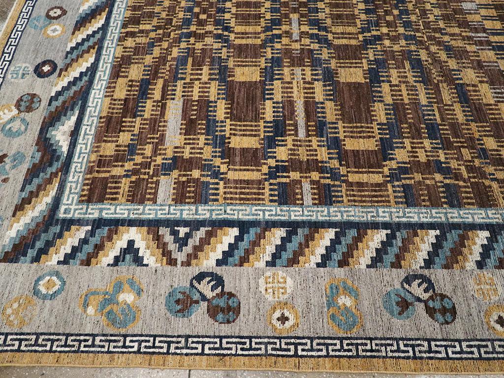 XXIe siècle et contemporain Tapis Khotan du Turkestan oriental du 21e siècle en vente