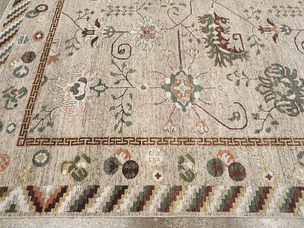XXIe siècle et contemporain Tapis Khotan du Turkestan oriental du 21e siècle en vente