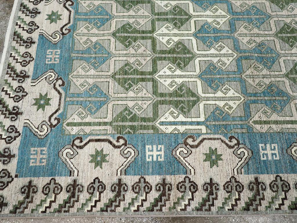 21st Century East Turkestan Khotan Room Size Carpet In New Condition For Sale In New York, NY