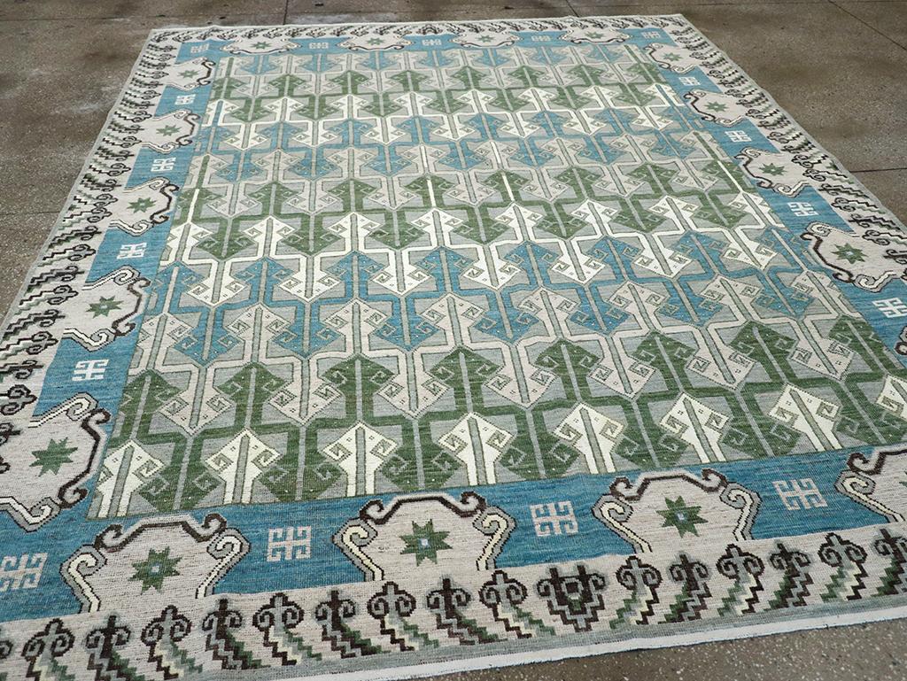 Contemporary 21st Century East Turkestan Khotan Room Size Carpet For Sale
