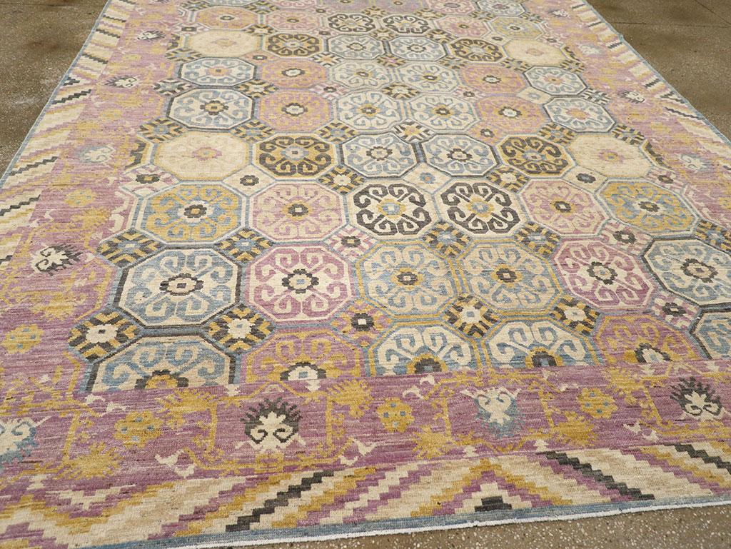 Laine Tapis Khotan du Turkestan oriental du 21e siècle en vente