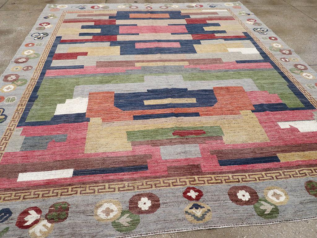 Contemporary 21st Century East Turkestan Khotan Room Size Carpet For Sale