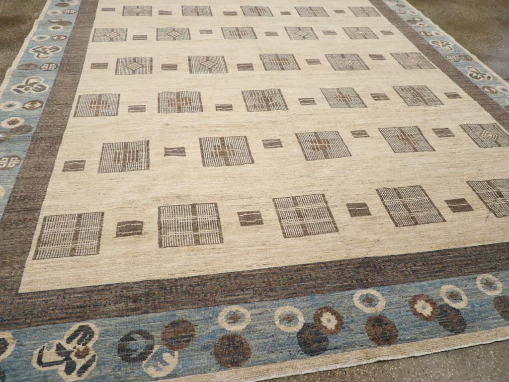 Laine Tapis Khotan du Turkestan oriental du 21e siècle en vente