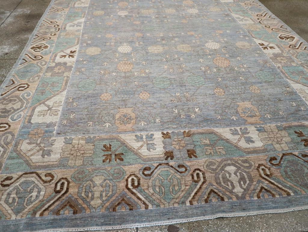 Laine Tapis Khotan du Turkestan oriental du 21e siècle en vente