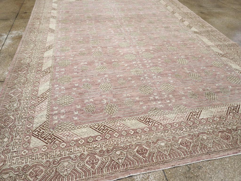 Laine Tapis Khotan du Turkestan oriental du 21e siècle en vente