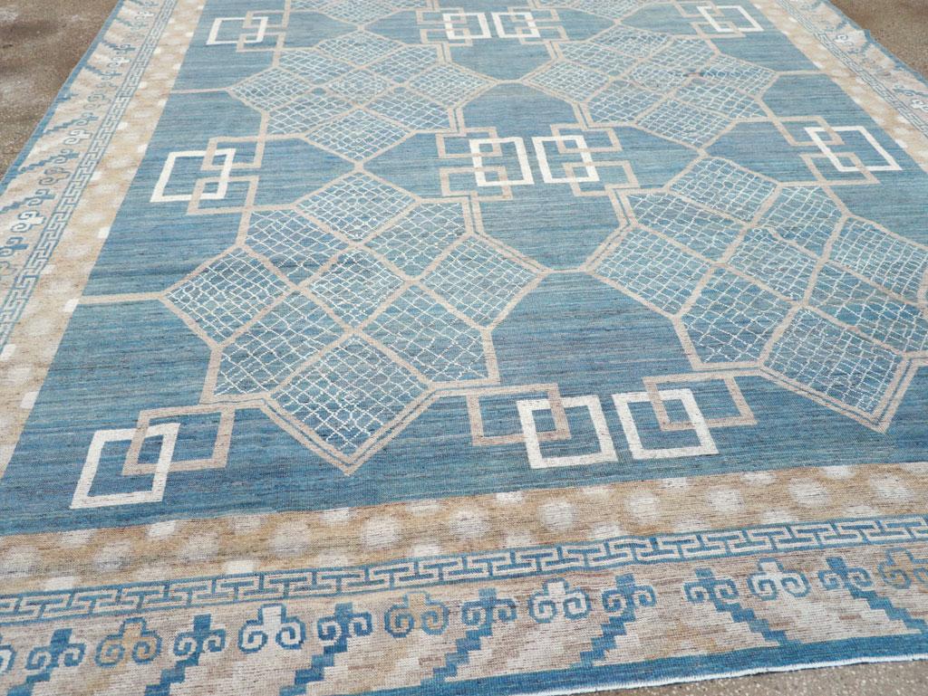Laine Tapis Khotan du Turkestan oriental du 21e siècle en vente