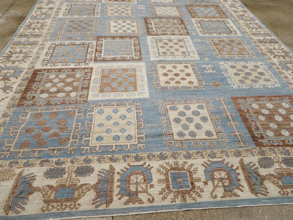 Laine Tapis Khotan du Turkestan oriental du 21e siècle en vente