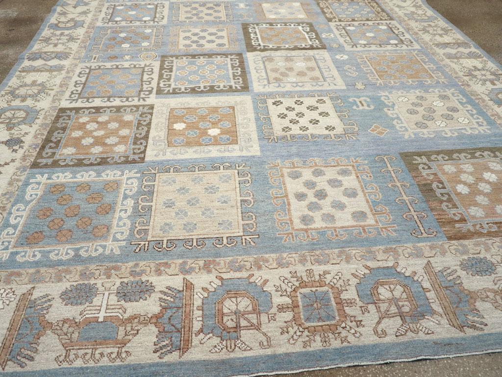 Laine Tapis Khotan du Turkestan oriental du 21e siècle en vente