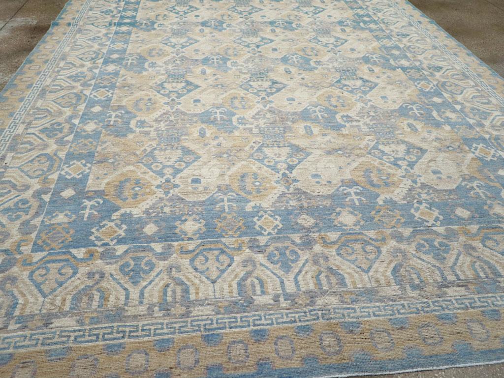 Laine Tapis Khotan du Turkestan oriental du 21e siècle en vente