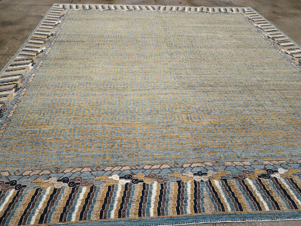 Laine Tapis Khotan du Turkestan oriental du 21e siècle en vente