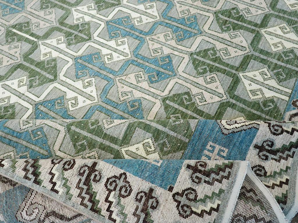Wool 21st Century East Turkestan Khotan Room Size Carpet For Sale