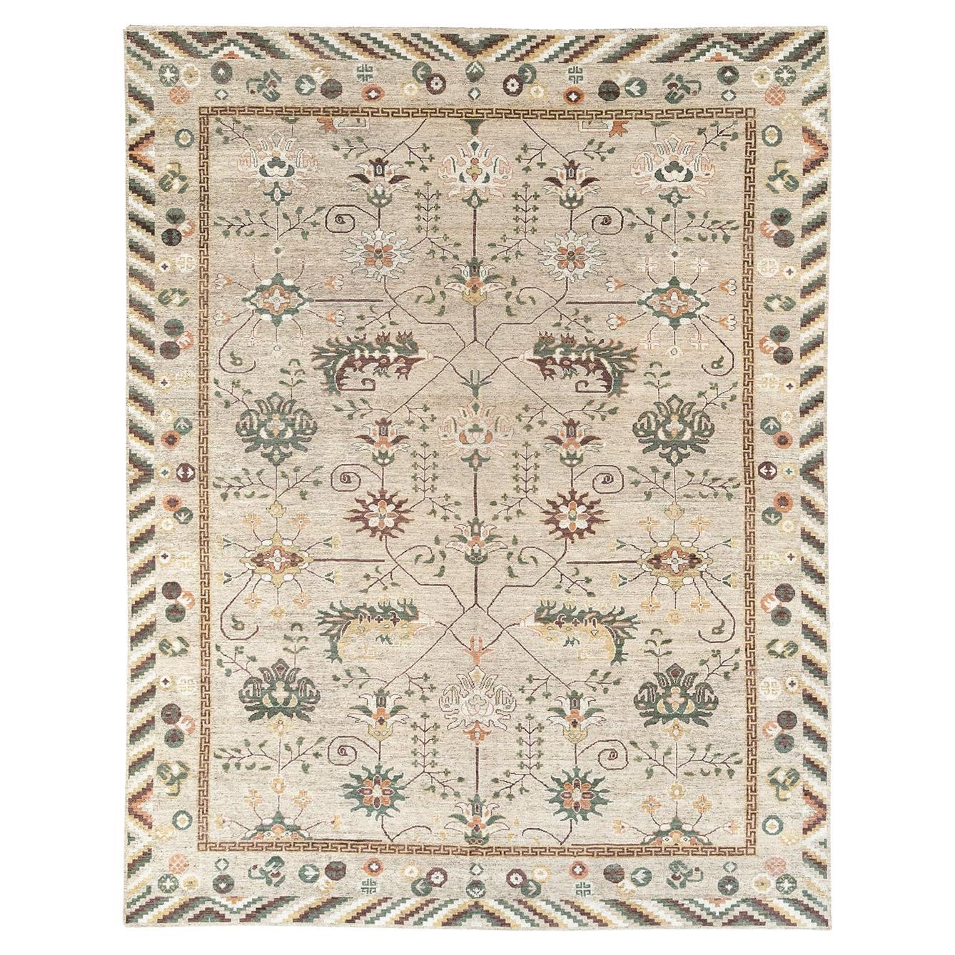 Tapis Khotan du Turkestan oriental du 21e siècle