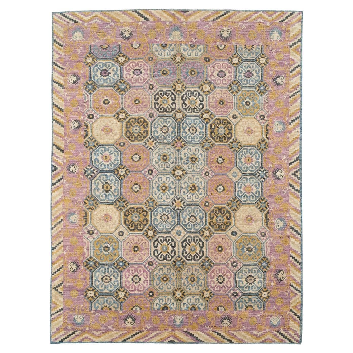 Tapis Khotan du Turkestan oriental du 21e siècle