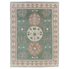 Alfombra tamaño habitación Khotan del Turquestán Oriental del siglo XXI
