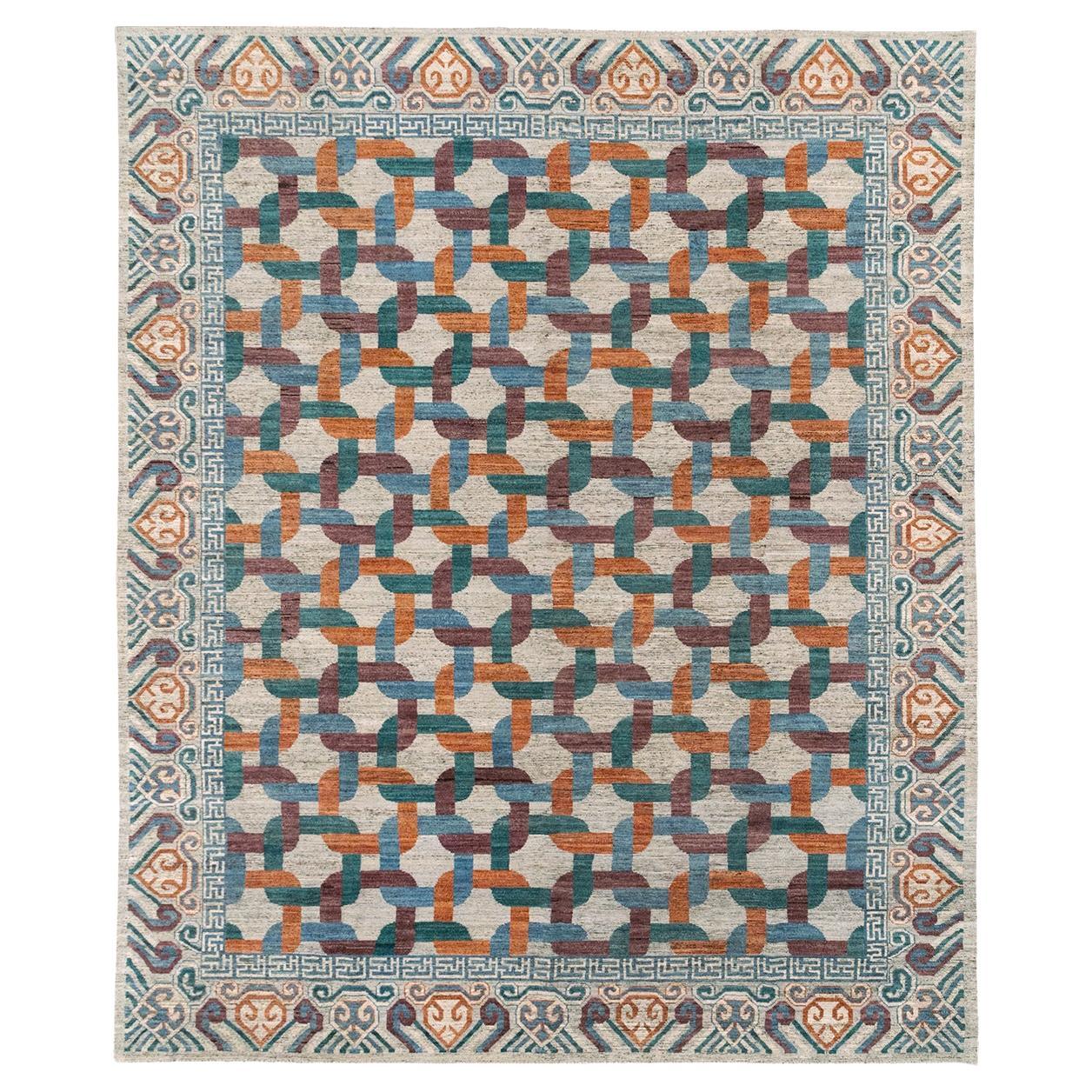 Tapis Khotan du Turkestan oriental du 21e siècle