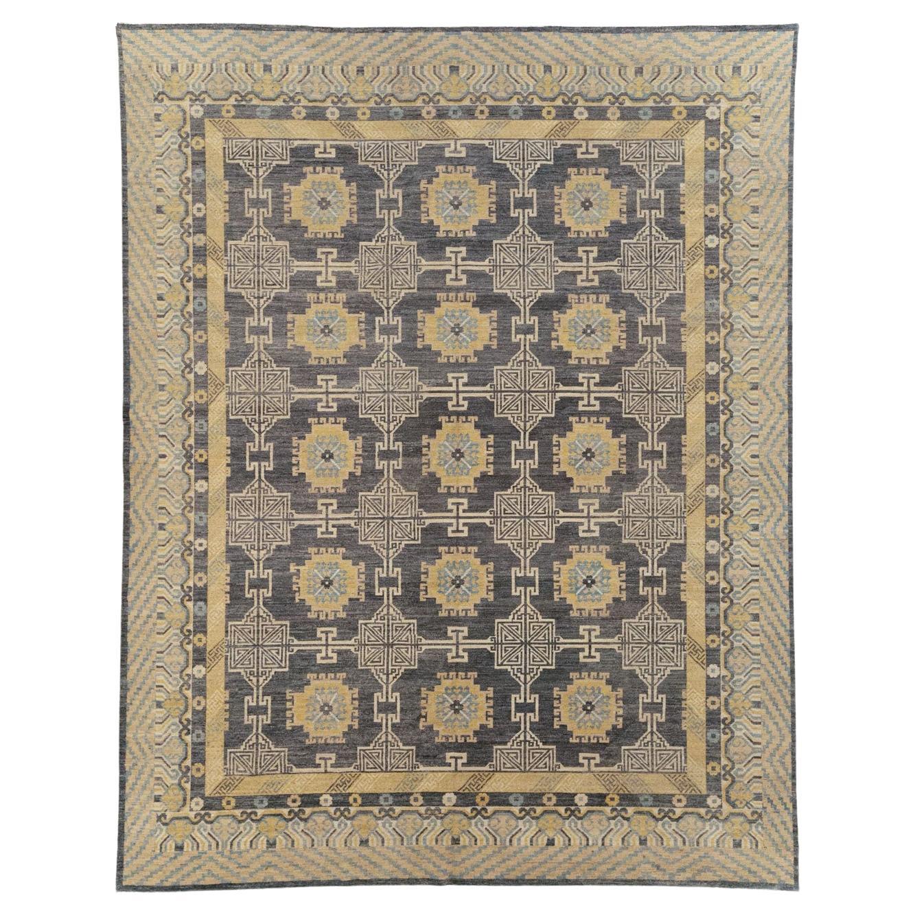 Tapis Khotan du Turkestan oriental du 21e siècle