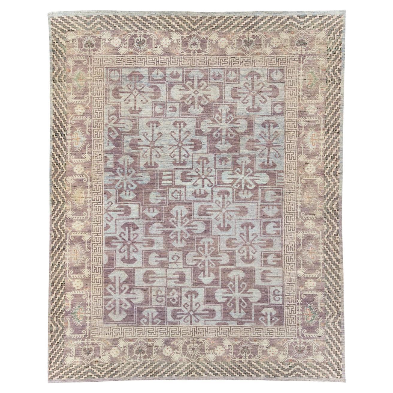 Tapis Khotan du Turkestan oriental du 21e siècle