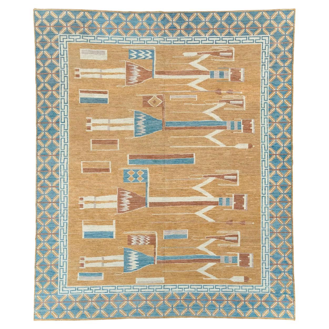 Tapis Khotan du Turkestan oriental du 21e siècle