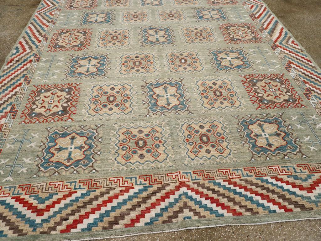 Laine Tapis Khotan du Turkestan oriental du 21e siècle, de petite taille en vente