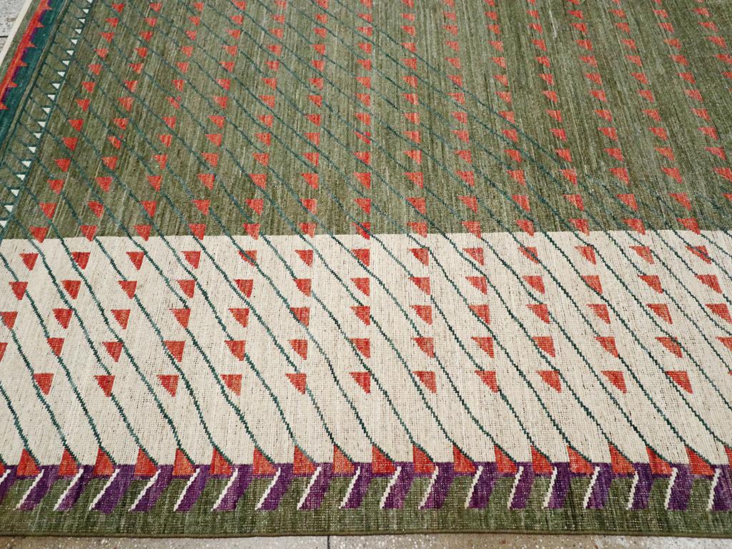 21st Century East Turkestan Modern Large Room Size Carpet In New Condition For Sale In New York, NY