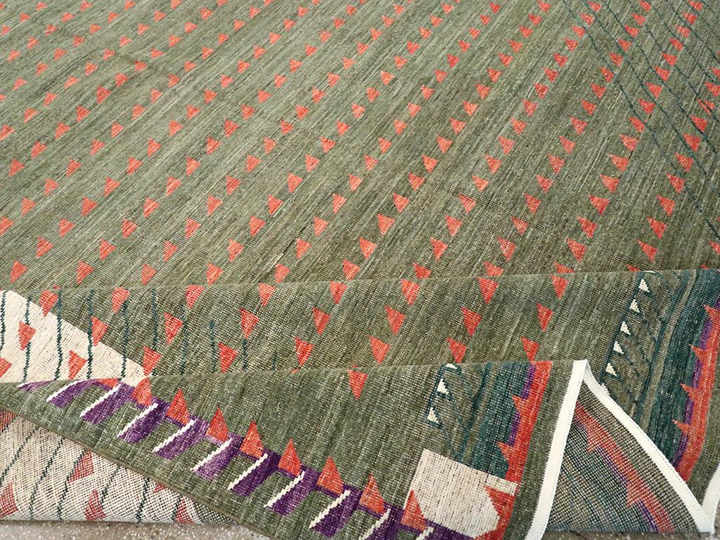 Wool 21st Century East Turkestan Modern Large Room Size Carpet For Sale