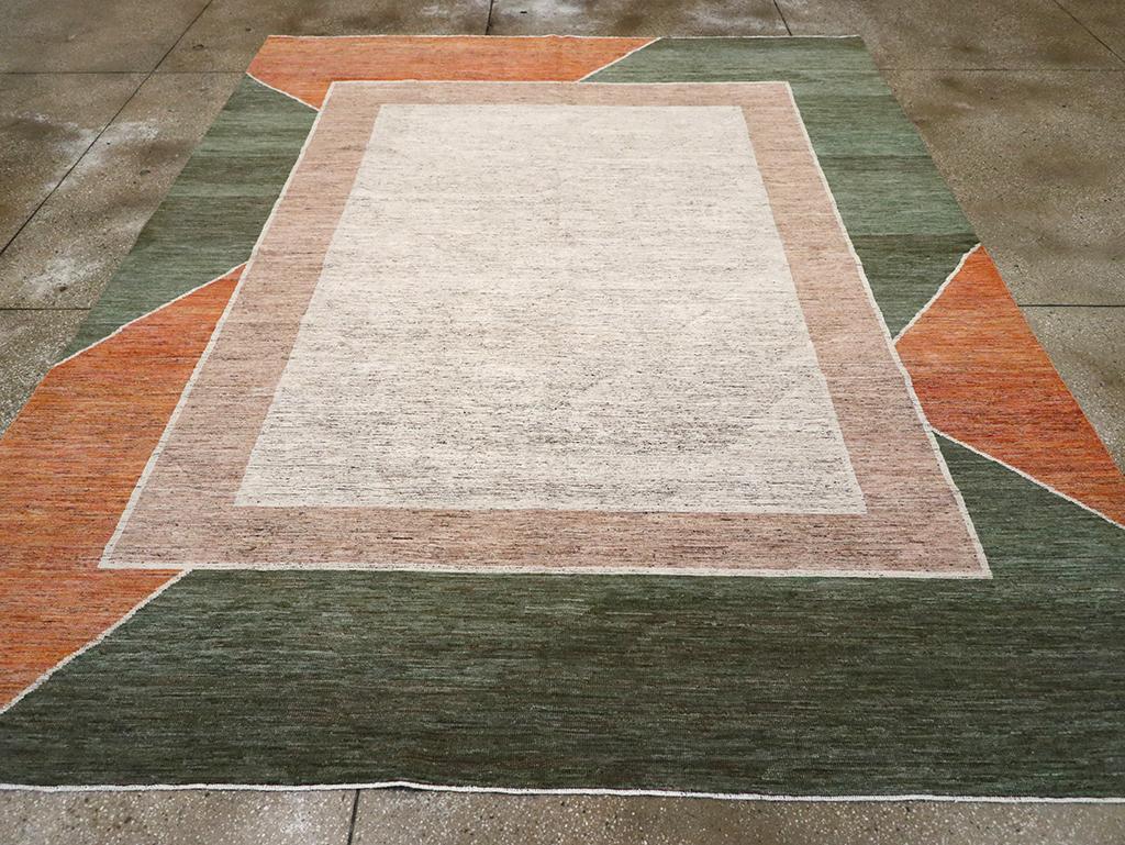 Tapis moderne du Turkestan oriental du 21e siècle, fabriqué à la main au 21e siècle.

Mesures : 9' 0