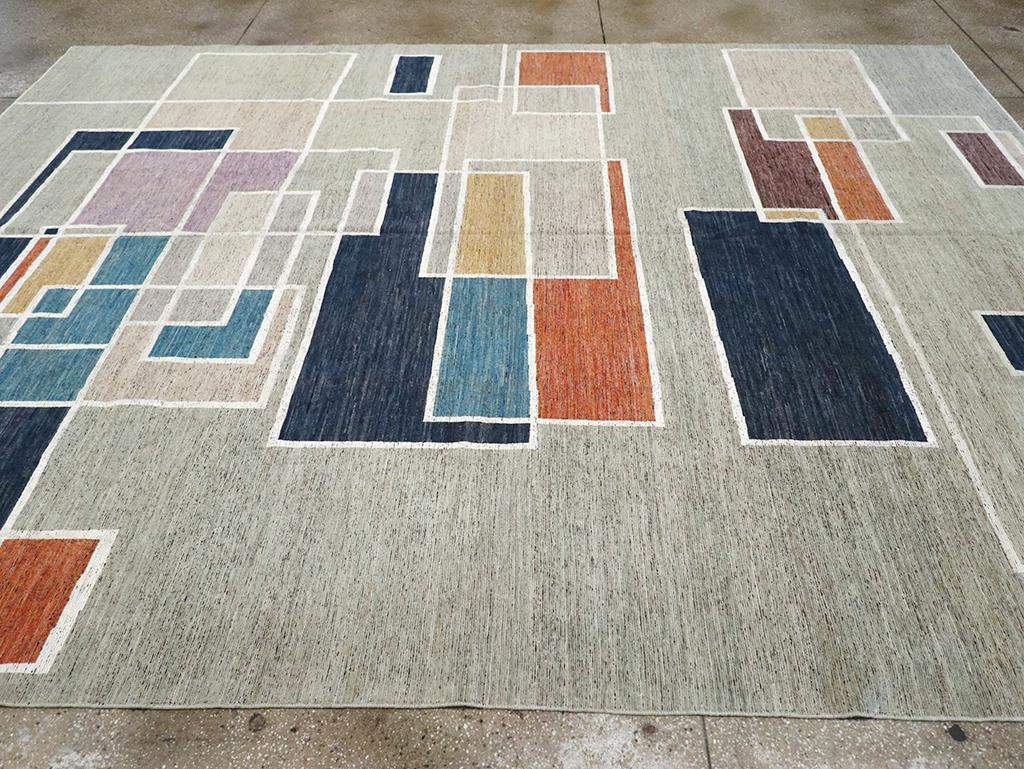 Hand-Knotted 21st Century East Turkestan Modern Room Size Carpet For Sale