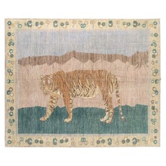 21st Century East Turkestan Pictorial Khotan Room Size Carpet by Galerie Shabab