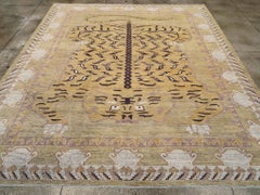 21st Century East Turkestan Pictorial Khotan Room Size Carpet by Galerie Shabab