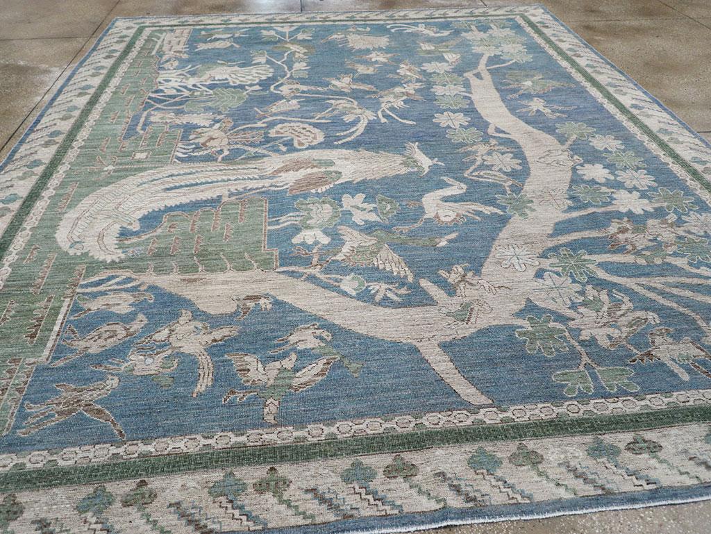 XXI secolo e contemporaneo Tappeto del 21° secolo del Turkestan Orientale con immagini di Khotan, dimensioni della stanza in vendita