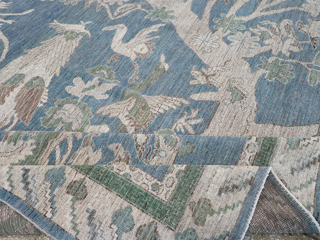 Lana Tappeto del 21° secolo del Turkestan Orientale con immagini di Khotan, dimensioni della stanza in vendita