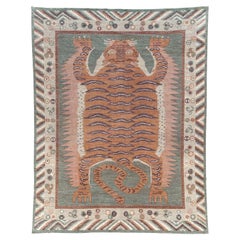 21st Century East Turkestan Pictorial Khotan Room Size Carpet
