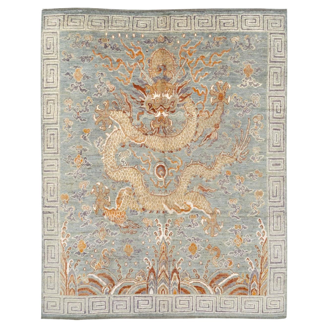 21st Century East Turkestan Pictorial Khotan Room Size Carpet