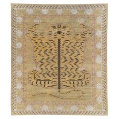 21st Century East Turkestan Pictorial Khotan Room Size Carpet