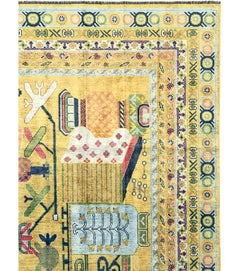 21st Century East Turkestan Silk Khotan Room Size Carpet by Galerie Shabab