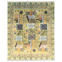 21st Century East Turkestan Silk Khotan Room Size Carpet by Galerie Shabab