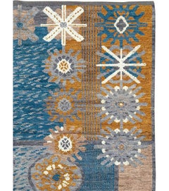 21st Century East Turkestan Swedish Style Room Size Carpet by Galerie Shabab